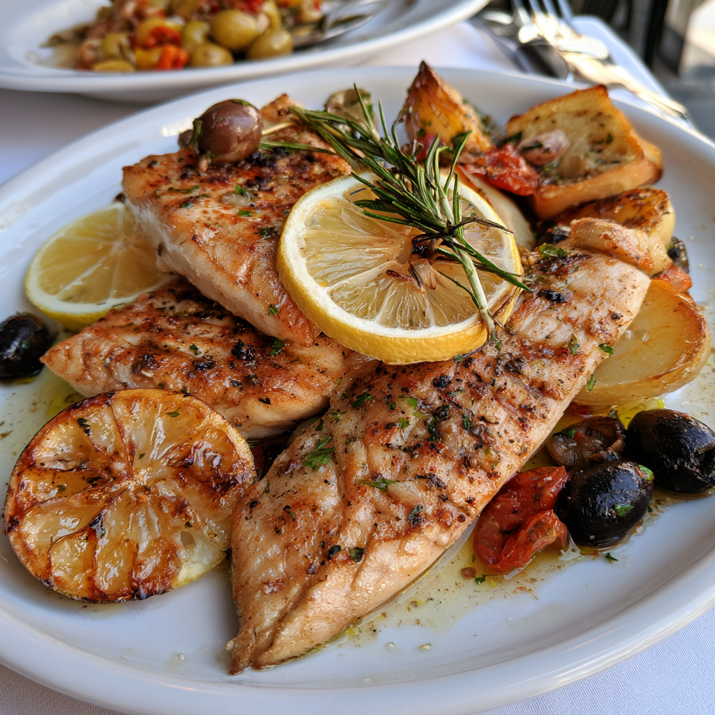 Poisson au Four, Citron et Olives