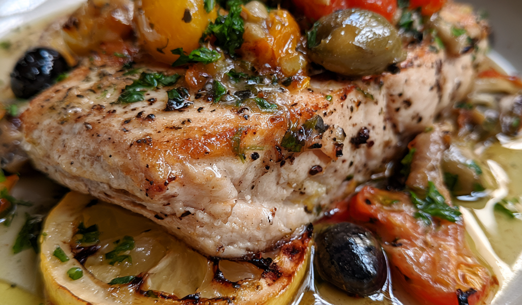 Poisson au Four, Citron et Olives